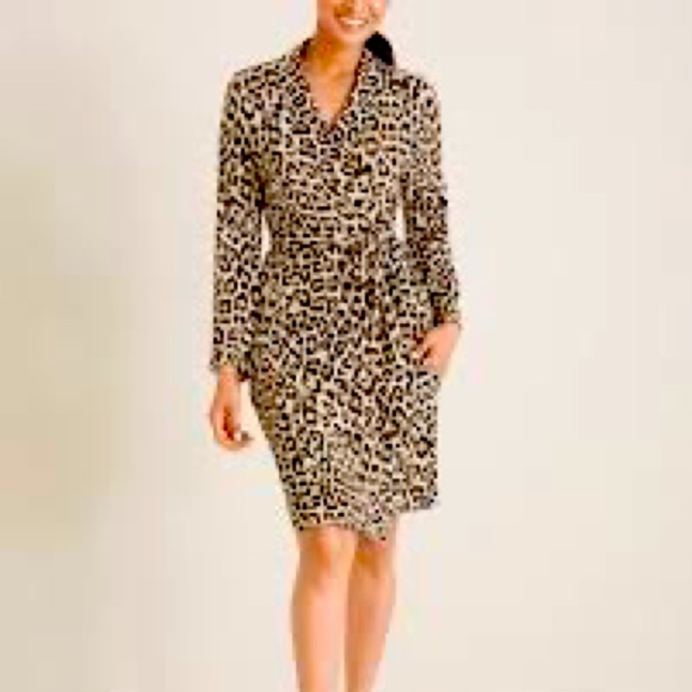 Soma cool nights short robe - cute leopard print. New without tags.